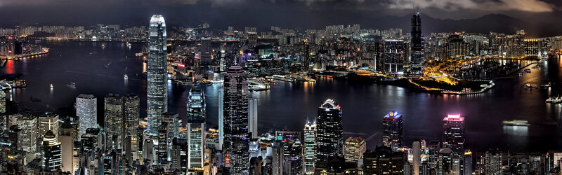Hong Kong skyline at night