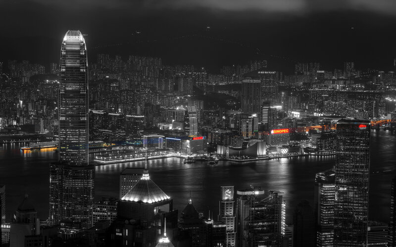 Hong Kong skyline at night