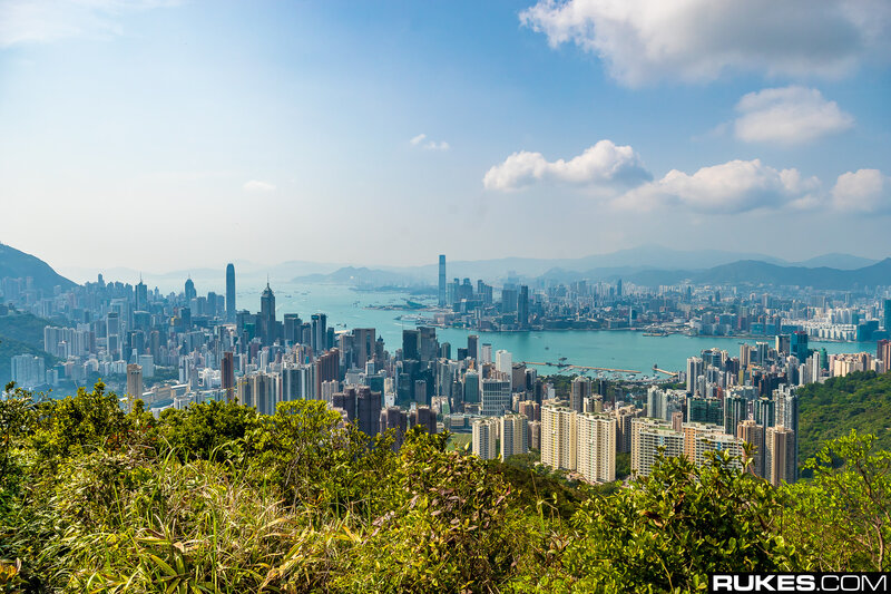 Hong Kong Skyline — Blue, Broad Daylight