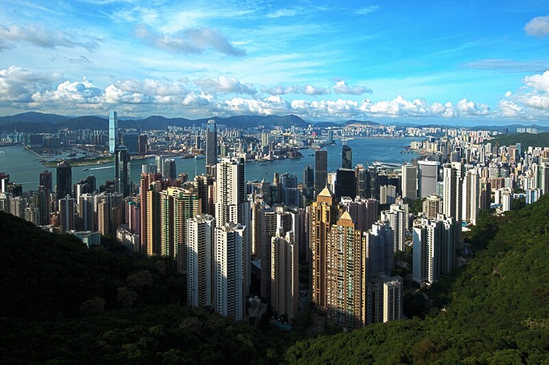Hong Kong Skyline — Blue, Bustling, Afternoon