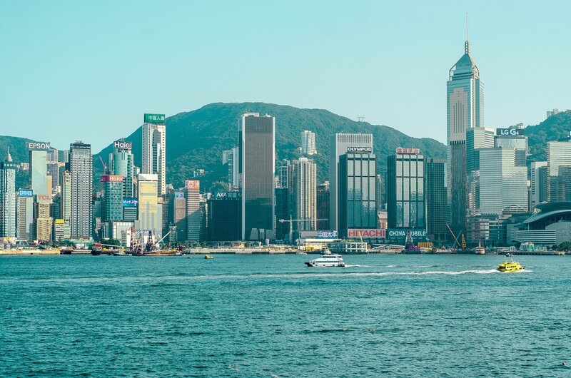 Hong Kong Skyline — Blue, Calm, Afternoon