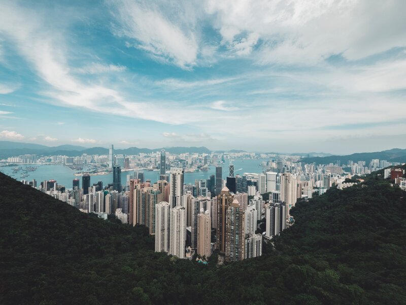Hong Kong Skyline — Blue, Serene, Afternoon