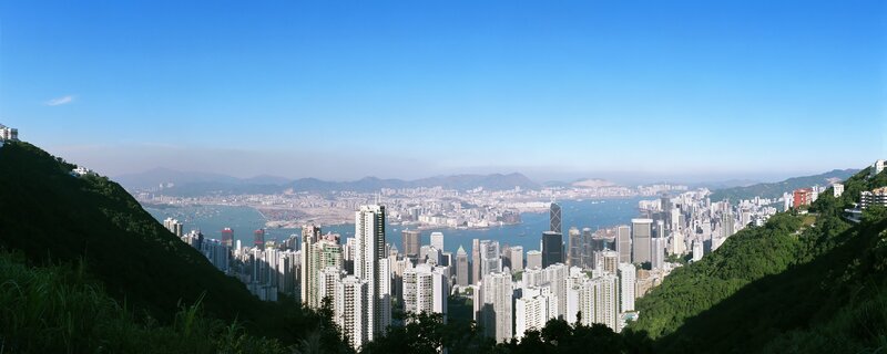 Hong Kong Skyline — Blue, Serene