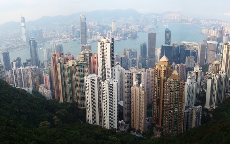 Hong Kong Skyline — Gray, Dense, Afternoon