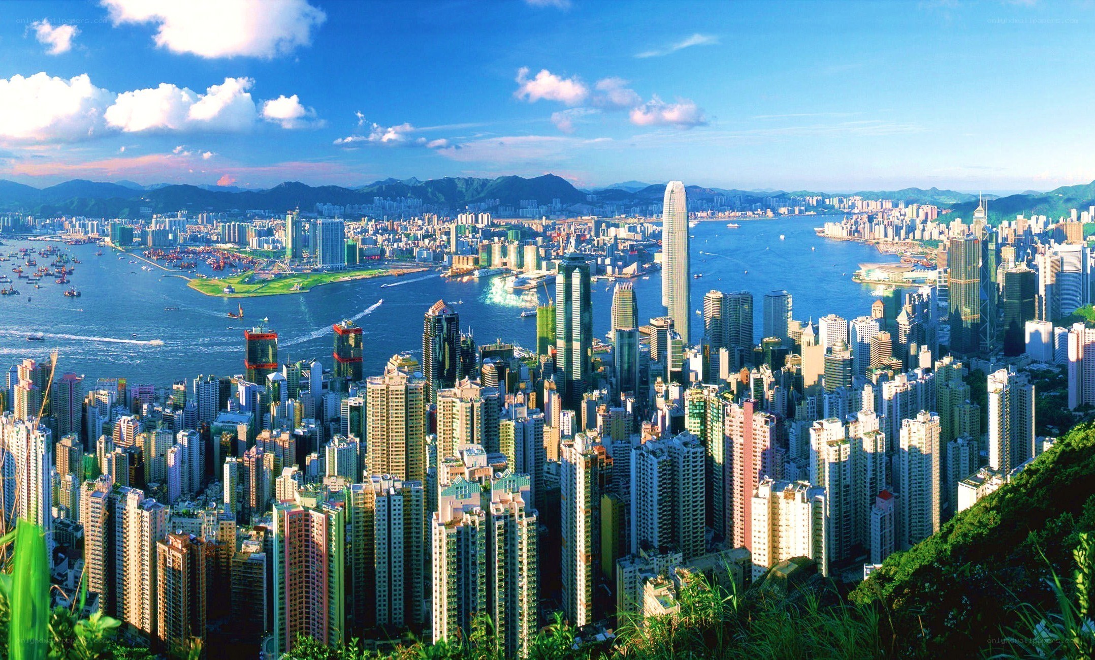 Hong Kong skyline view