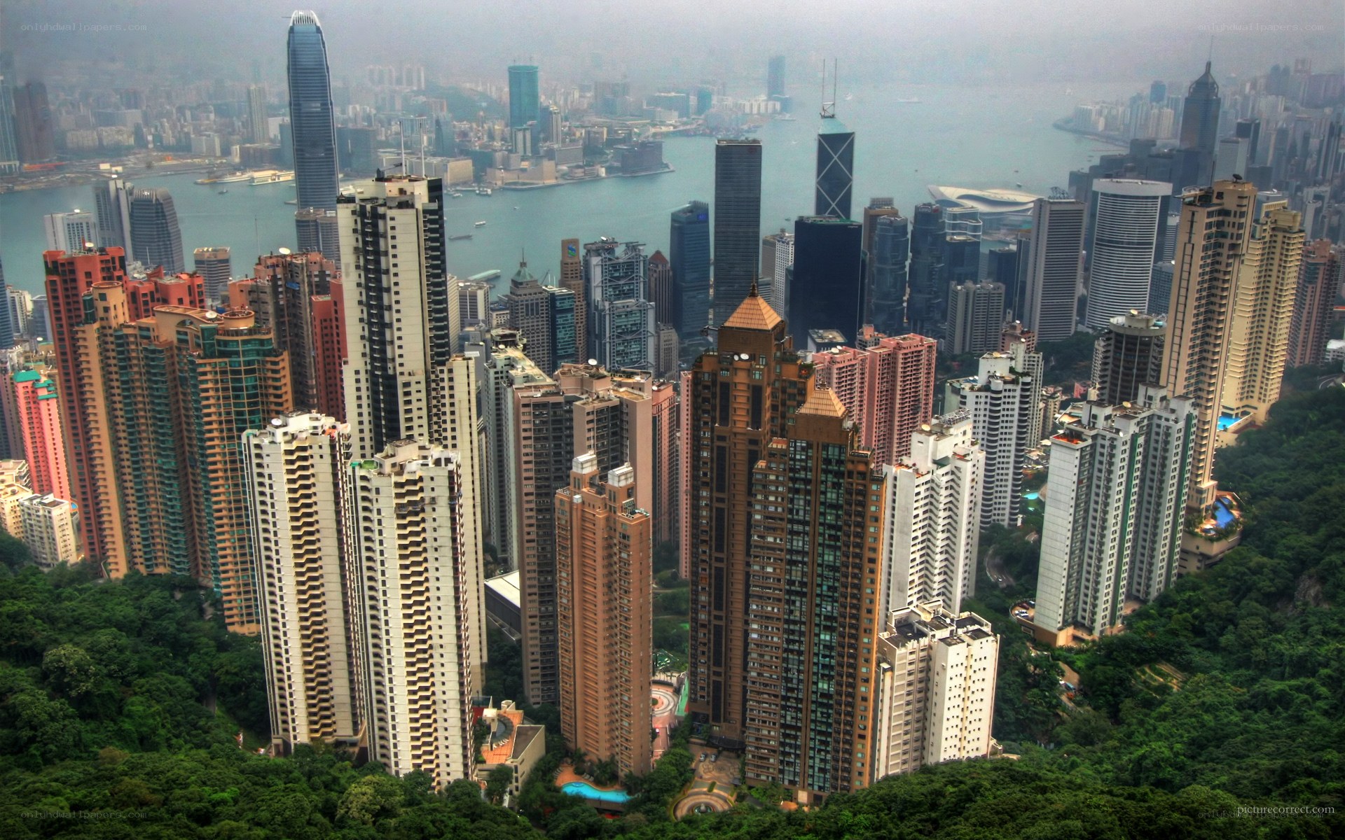 Hong Kong skyline view