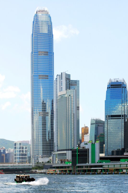Hong Kong skyline with skyscrapers