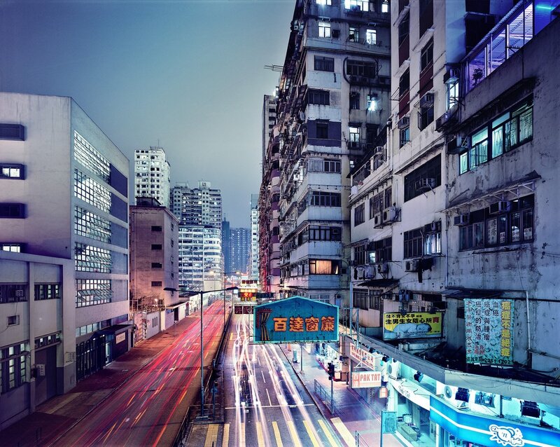 Hong Kong street at night