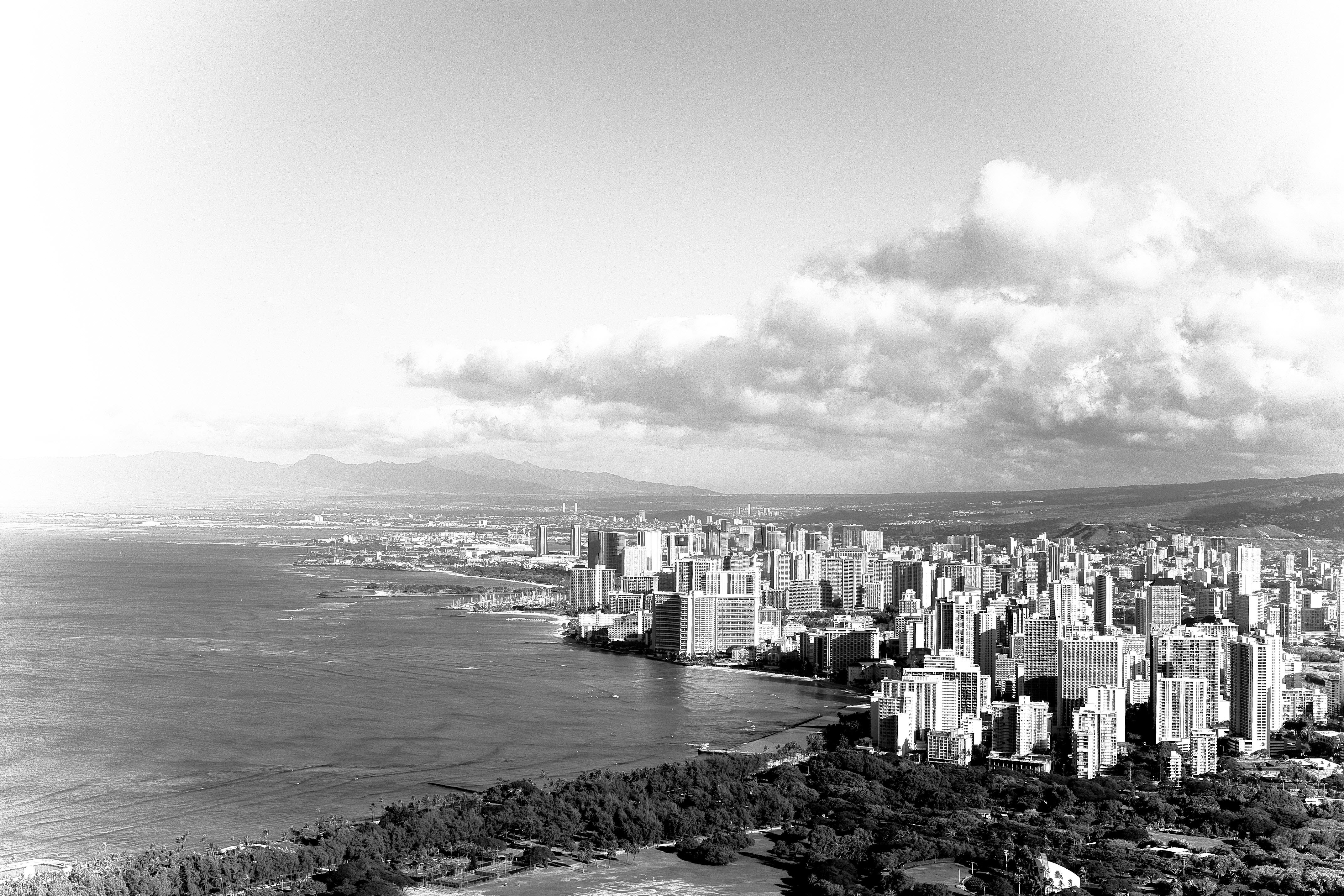 Honolulu cityscape from above