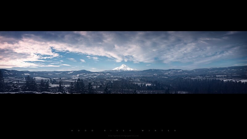 Hood River winter landscape