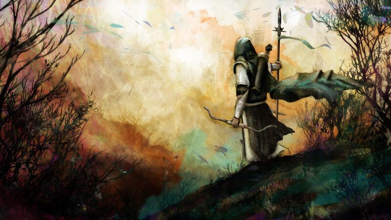 Hooded Archer in Forest — Brown