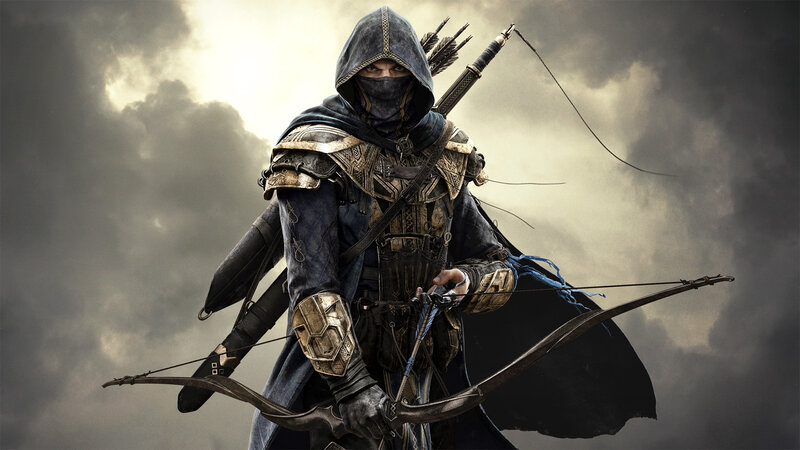 hooded archer with bow