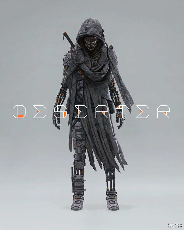 Hooded Armored Figure — Gray