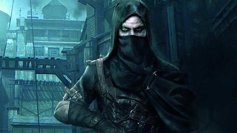 hooded assassin in dark alley