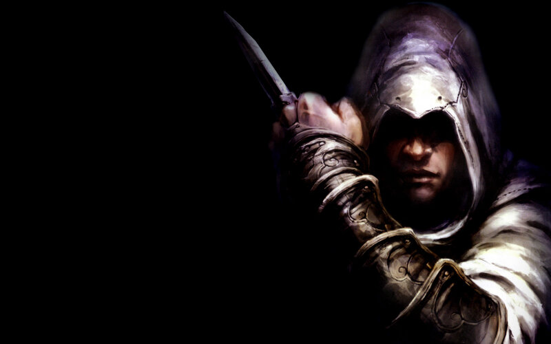 Hooded Assassin with Dagger