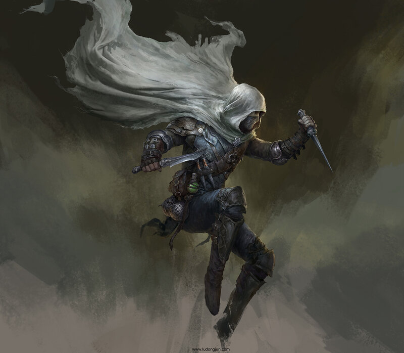 Hooded Assassin with Daggers