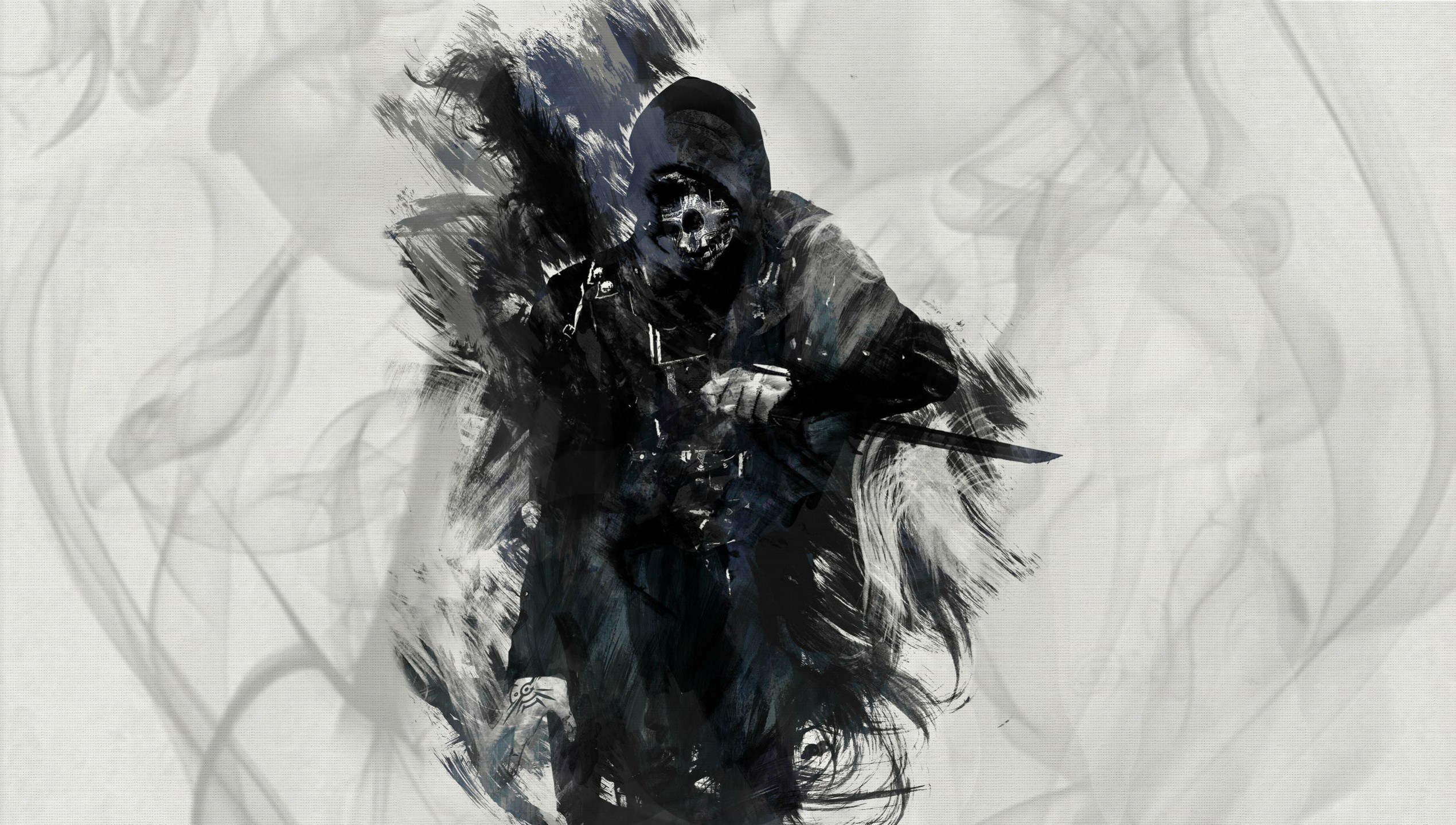 hooded assassin with knife