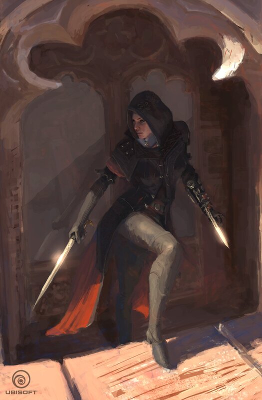 Hooded Assassin with Swords