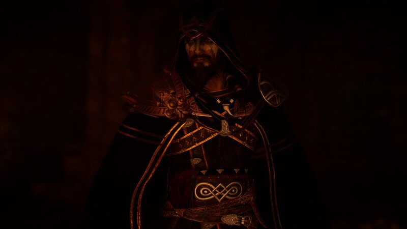 Hooded Character in Armor — Black