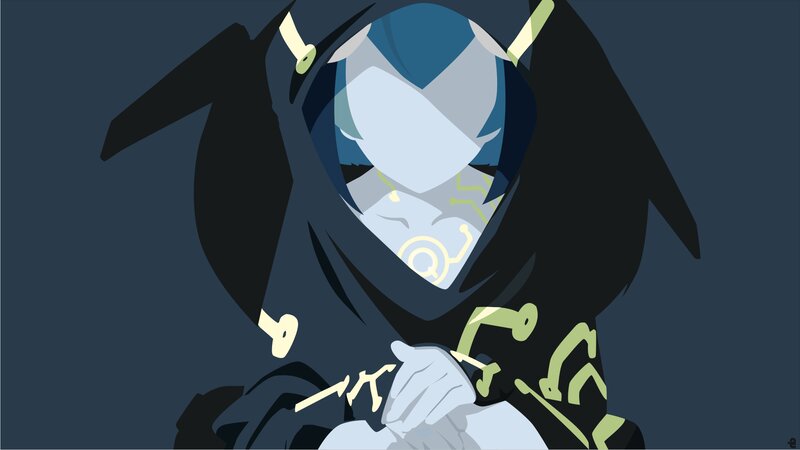 Hooded Character with Glowing Circuits