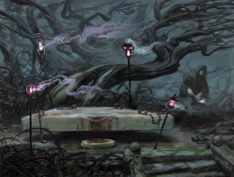 Hooded Figure at Altar