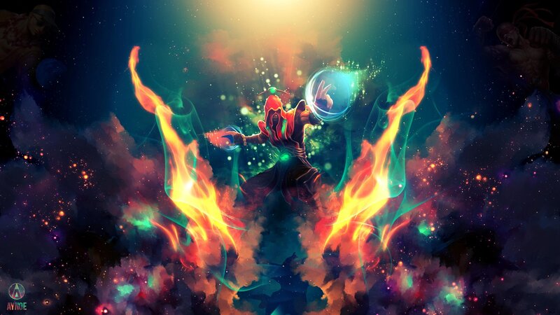 Hooded Figure Casting Spell — Orange, Dramatic
