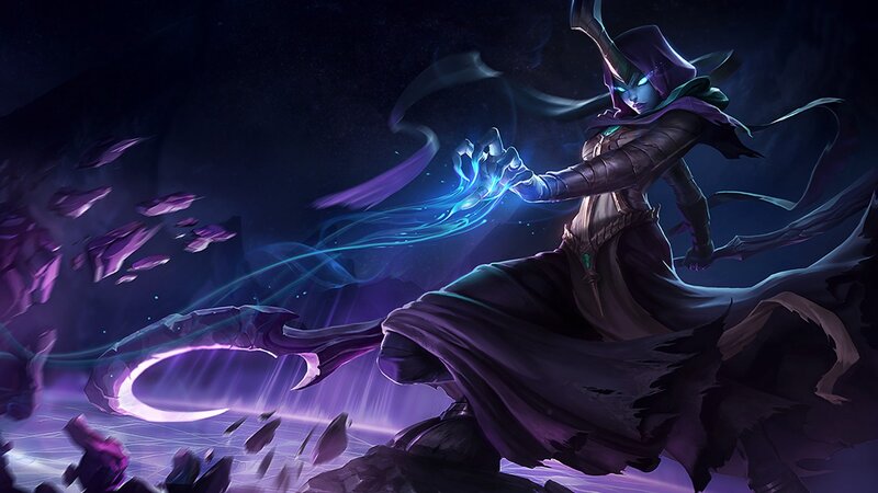 Hooded Figure Casting Spell — Purple, Dramatic, Night, Digital Art, Magic, Sword