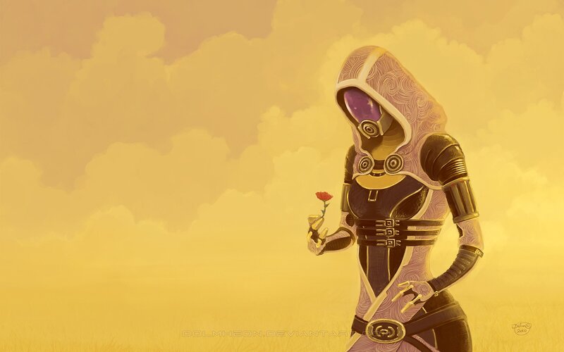 Hooded Figure Holding Flower