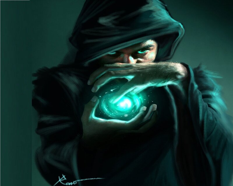Hooded Figure Holding Orb