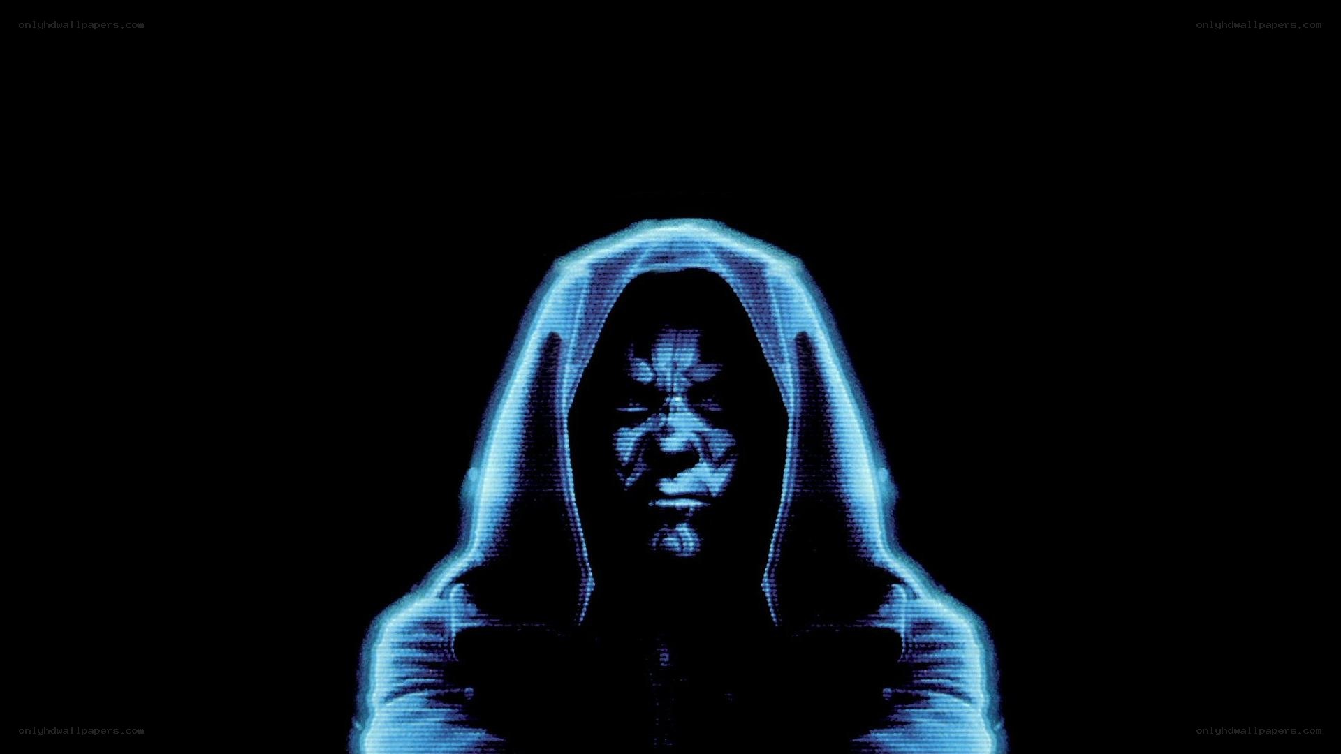 hooded figure hologram