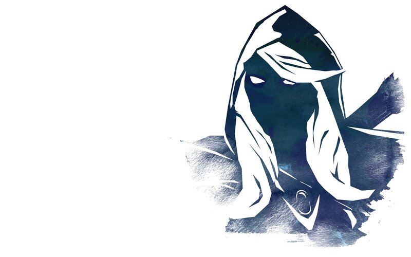 hooded figure illustration