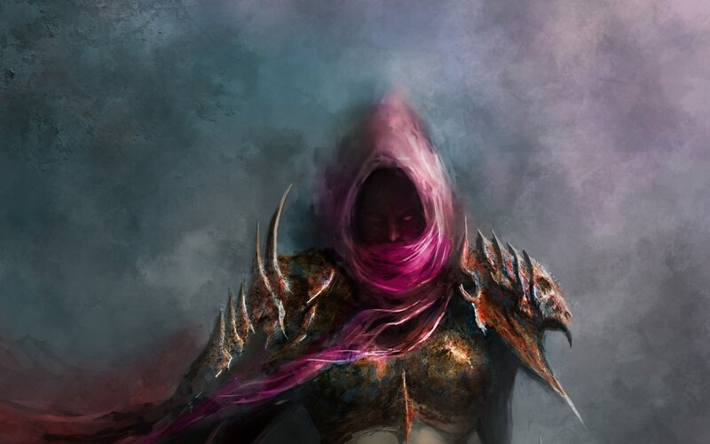 Hooded Figure in Armor