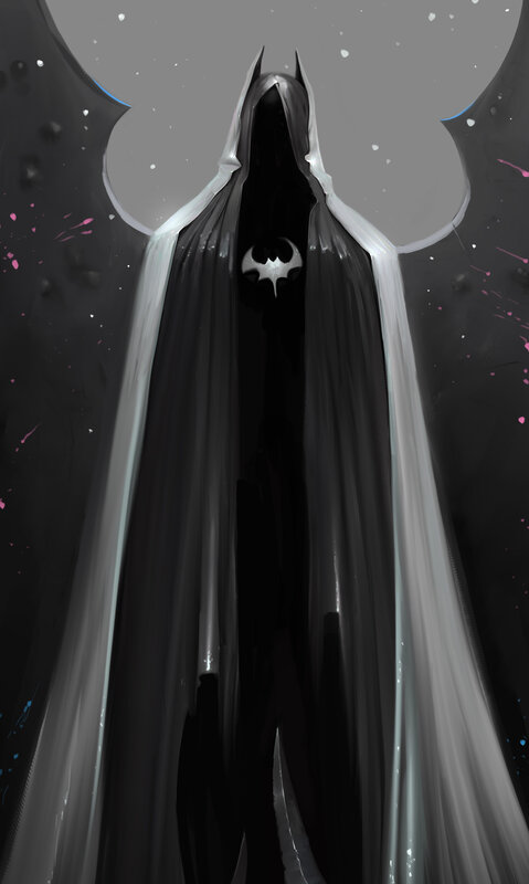 Hooded Figure in Black Cloak — Dramatic