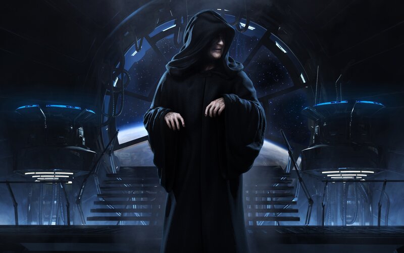 Hooded Figure in Black Robe — Dramatic