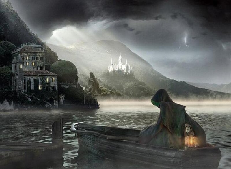 Hooded Figure in Boat