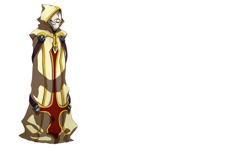 hooded figure in ceremonial robes