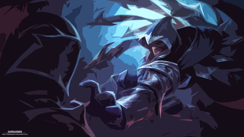 Hooded Figure in Dark Armor — Blue