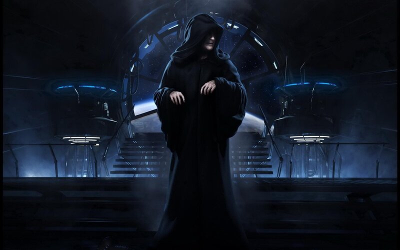 Hooded Figure in Dark Robe — Black, Dramatic