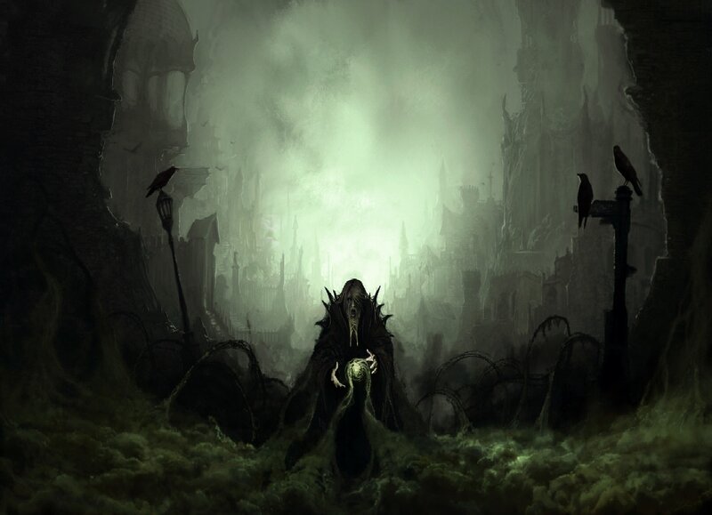 Hooded Figure in Fog