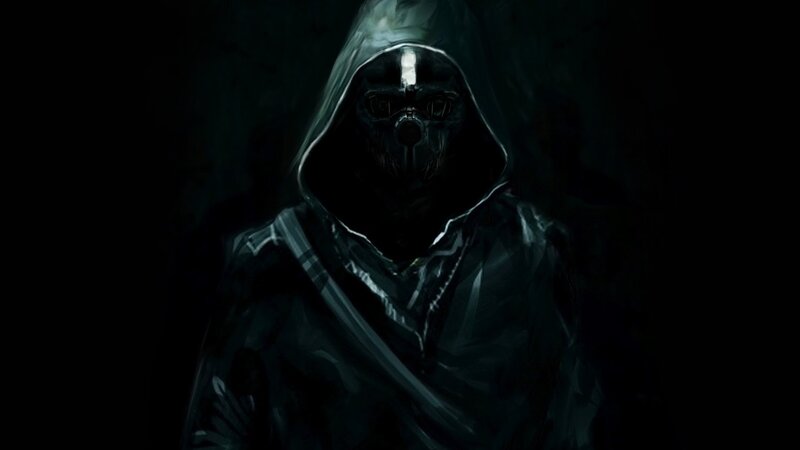 Hooded Figure in Mask