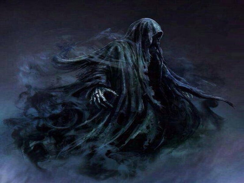 Hooded Figure in Mist — Black