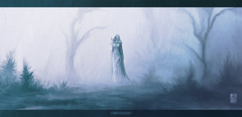Hooded Figure in Mist