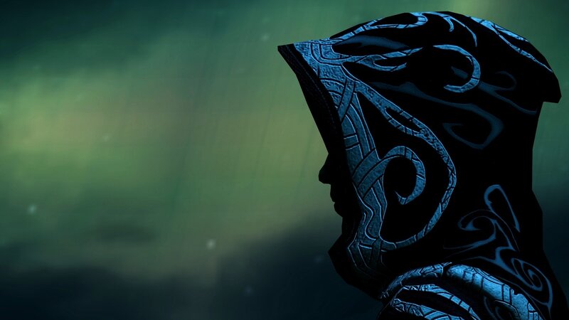 Hooded Figure in Profile — Black