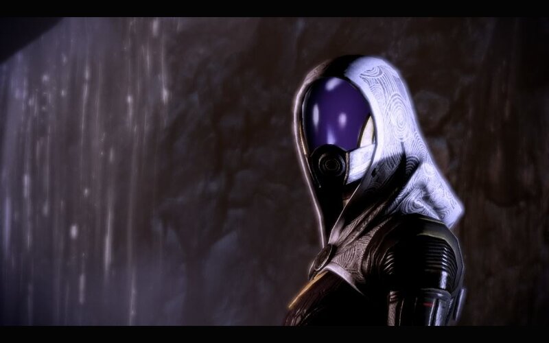 Hooded Figure in Rain — Purple, Dark, Dramatic