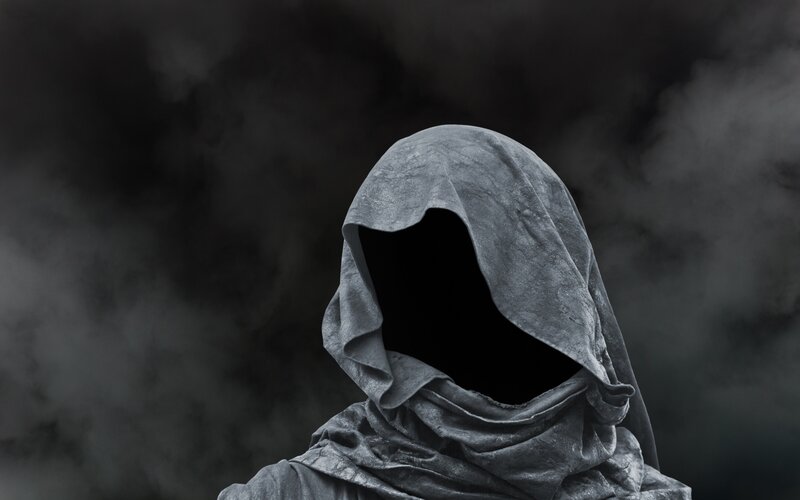 Hooded Figure in Smoke