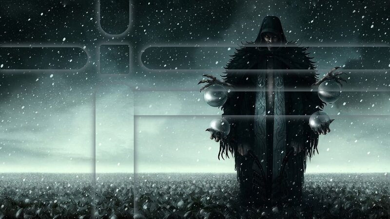 Hooded Figure in Snow — Black