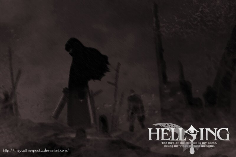 Hooded Figure in Storm — Black