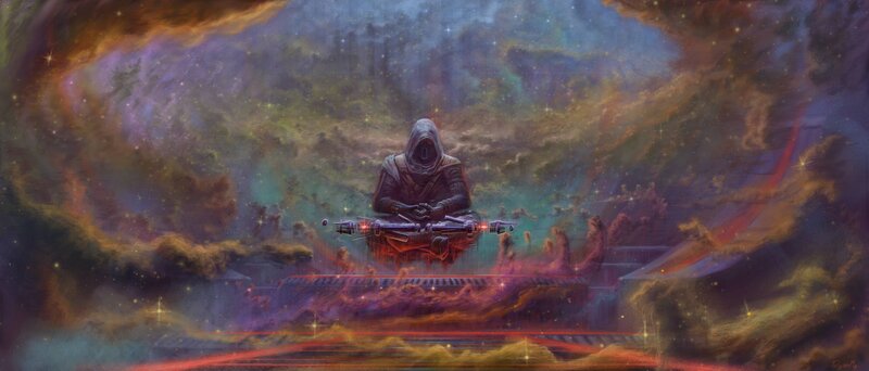 Hooded Figure Meditating