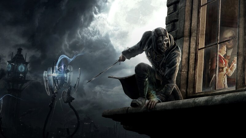 Hooded Figure on Rooftop — Gray