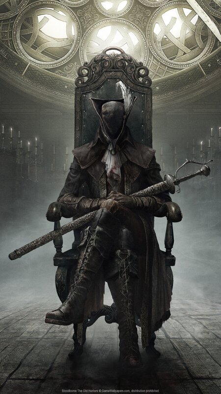 Hooded Figure on Throne — Black, Dramatic, Digital Art